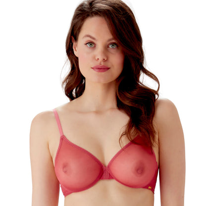 Gossard Glossies Raspberry Sorbet Sheer Molded Bra