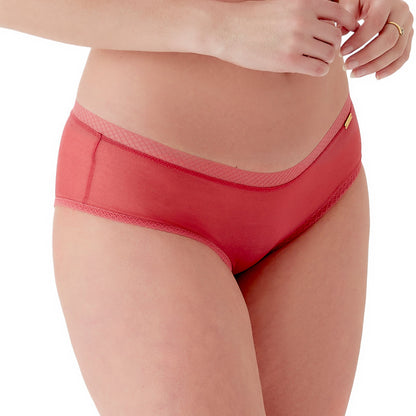 Gossard Glossies Raspberry Sorbet Sheer See Through Shorts Panty