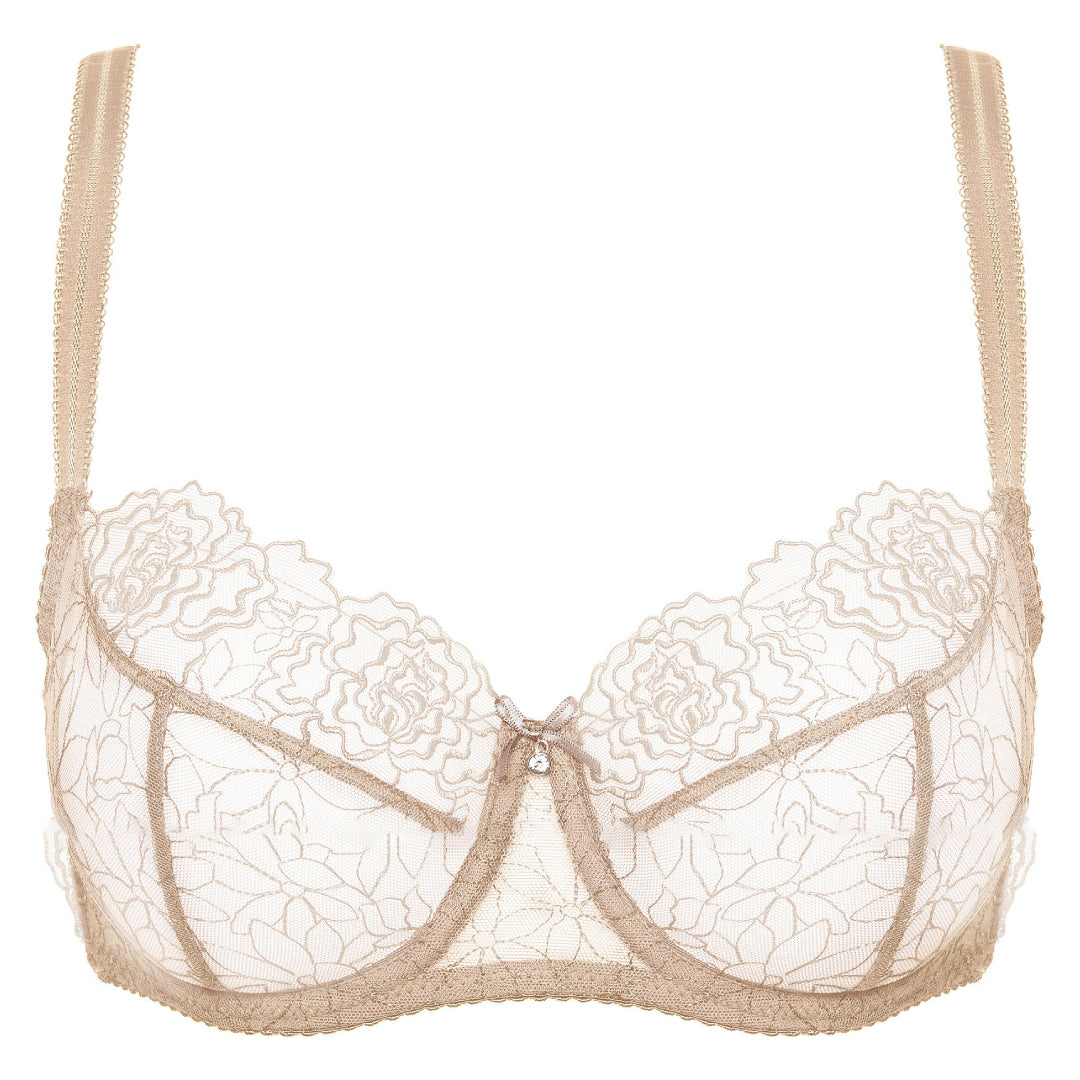 Gorteks Pamela Cappucino Sheer Mesh Balconette Bra