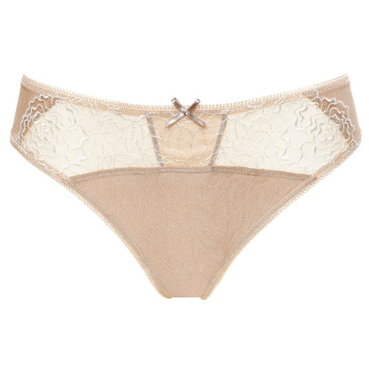 Gorteks Pamela Cappucino Semi Sheer Thong Panty