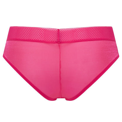 Gossard Glossies Magenta Sheer Mesh Cheeky Short Panty