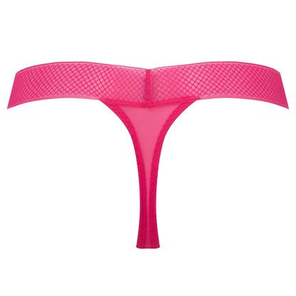 Gossard Glossies Magenta Sheer Mesh Tanga Thong Panty