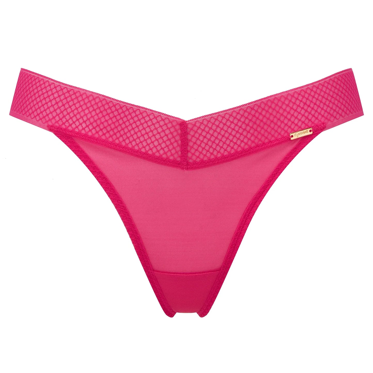 Gossard Glossies Magenta Sheer Mesh Tanga Thong Panty