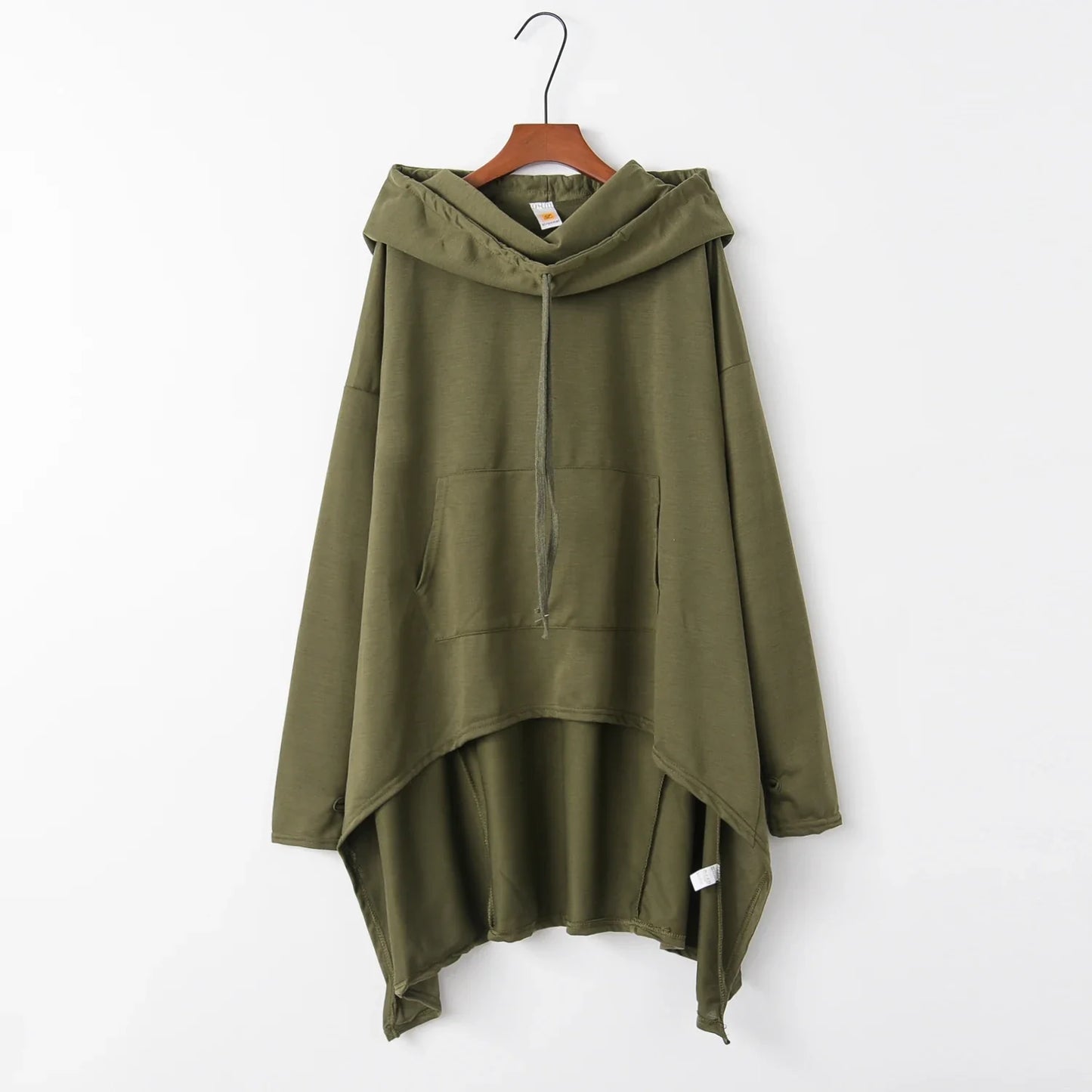 Fashion Trends New European and N Pure Color Long Hoodie