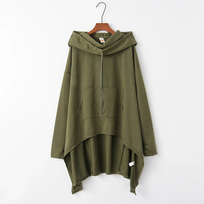 Fashion Trends New European and N Pure Color Long Hoodie