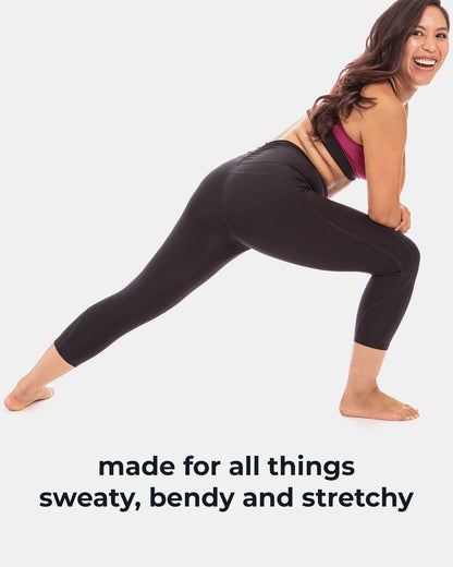 Squeeze Play High-Waist Capri – Booya Black by Handful