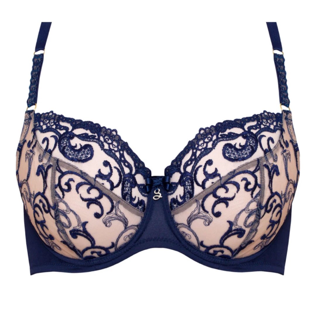 Sheer Mesh 3-Part Full Cup Bra Hazel by Samanta Lingerie