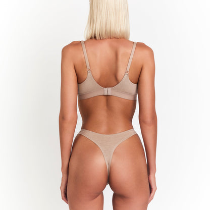 Hemp Essentials Hemp Thong - Breathable Natural Fiber with Organic Cotton for Ultra-Comfortable Daily Wear in Mocha