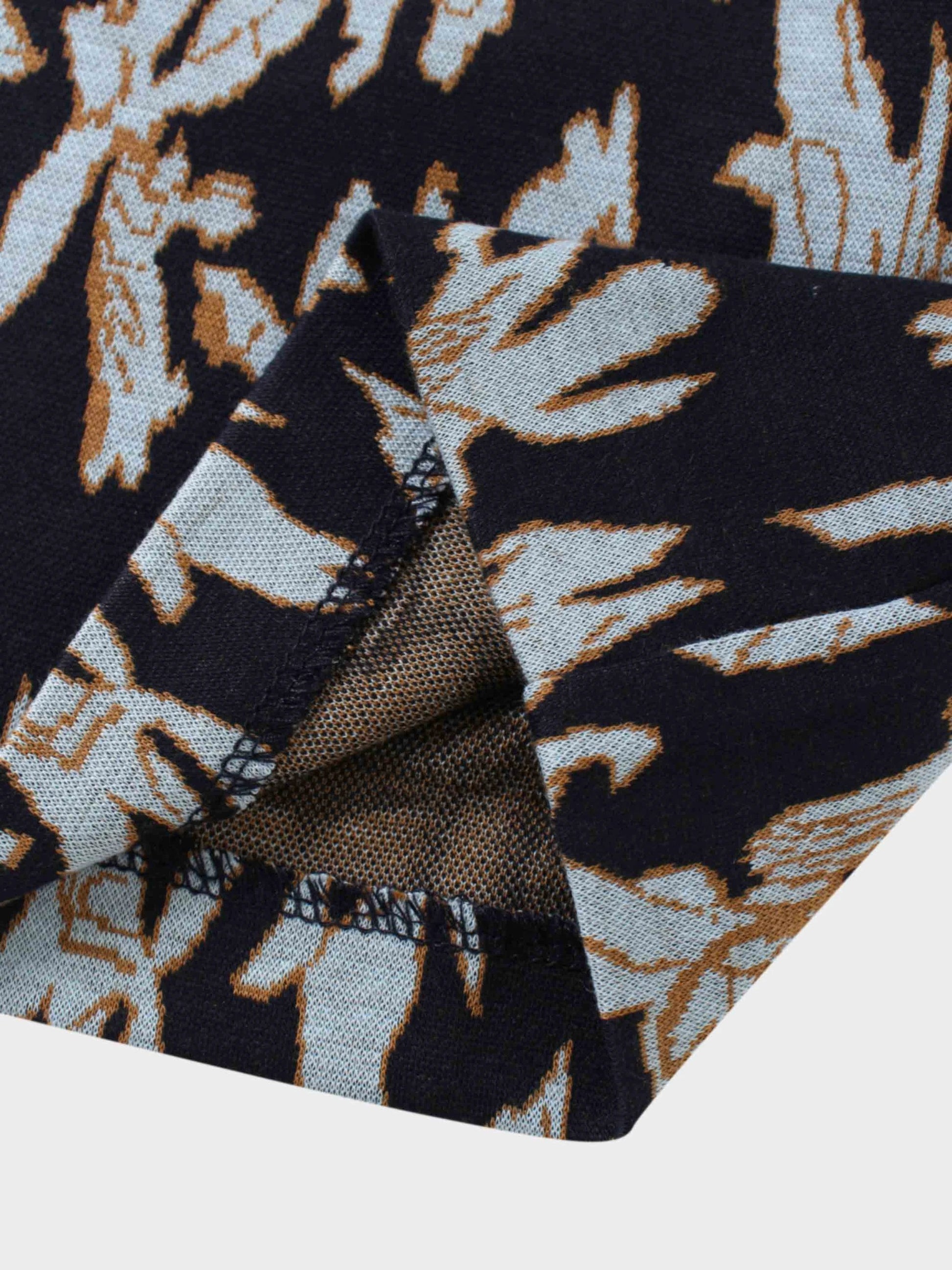 Boxy Mock Neck Top-Blue Floral by HAILEY