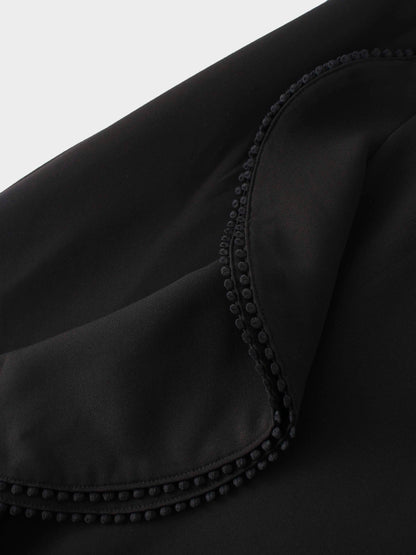 Side Ruffle Skirt-Black by MEENA