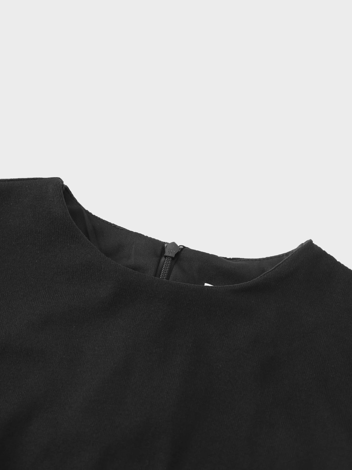 Side Shirred Button Down Knit-Black by TARI