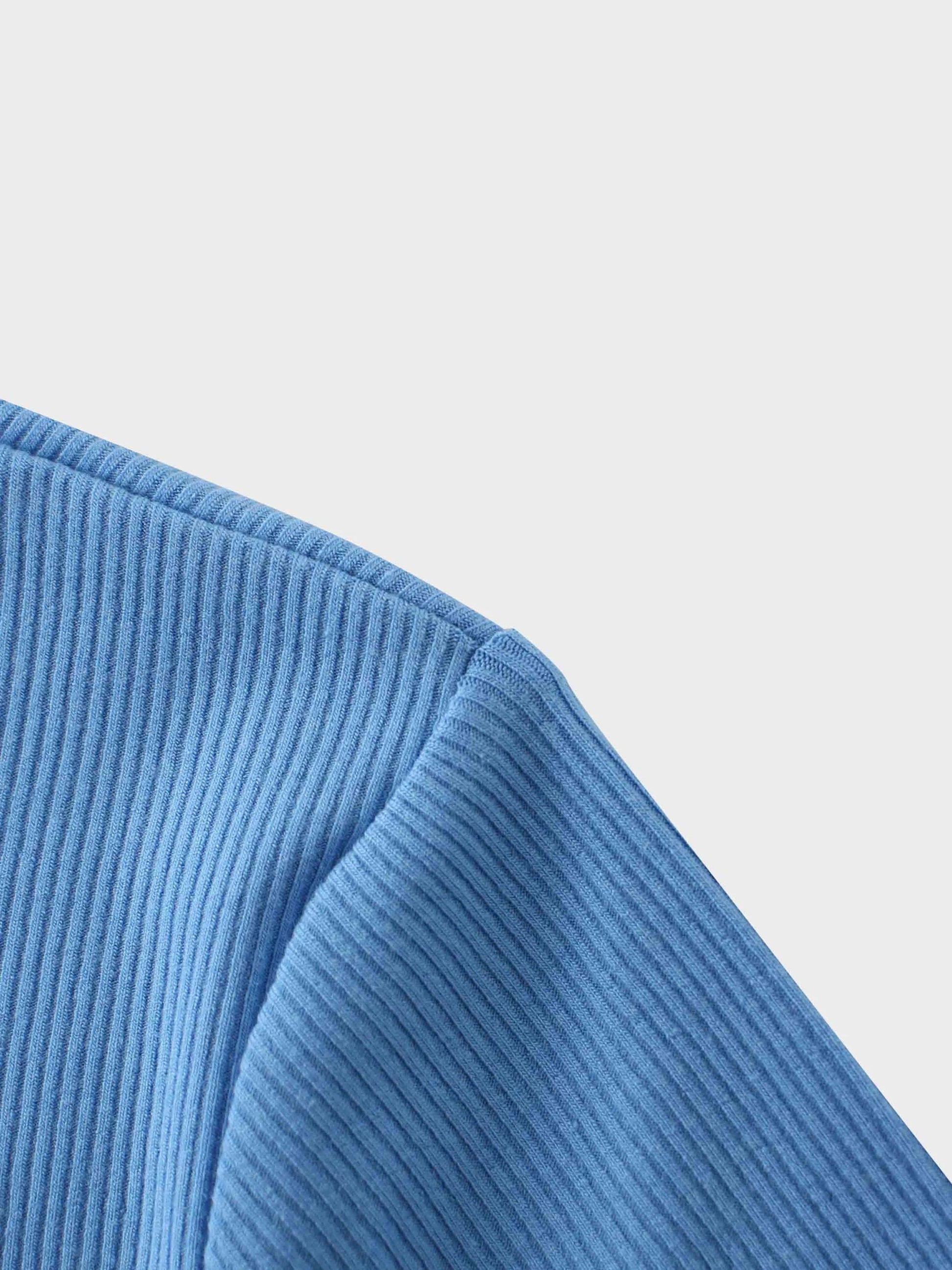 RIBBED HIGH V 3Q-PERIWINKLE BLUE by MELI