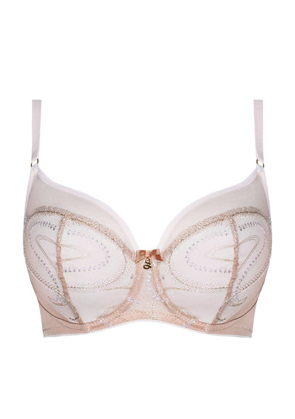 Samanta Indiana Cappuccino Sheer Balconette Bra