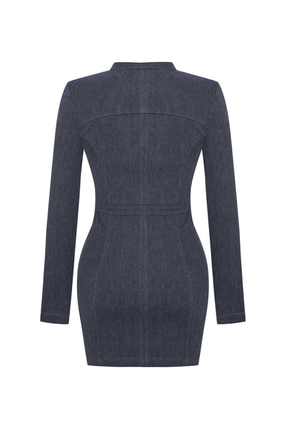 JENDUE Aurora Denim Dress - Chic Cut-Out Mini by Jendue