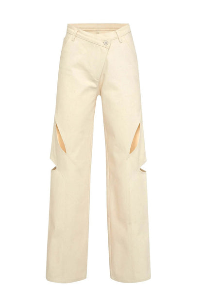 JENDUE Chaby Chic Cut-Out Denim Jeans - Unique & Stylish by Jendue