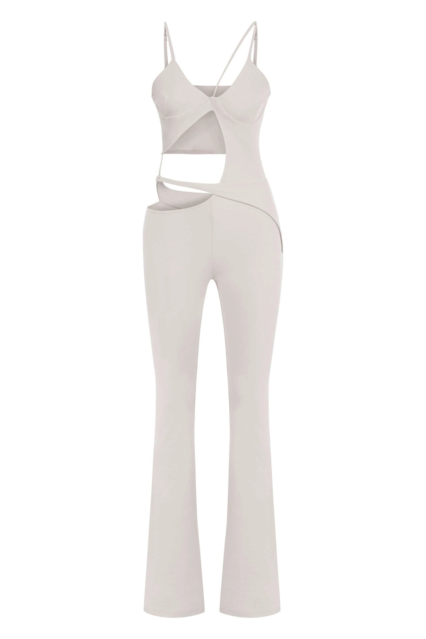 JENDUE Cielo Cut Out Denim Jumpsuit - Strappy Flare by Jendue
