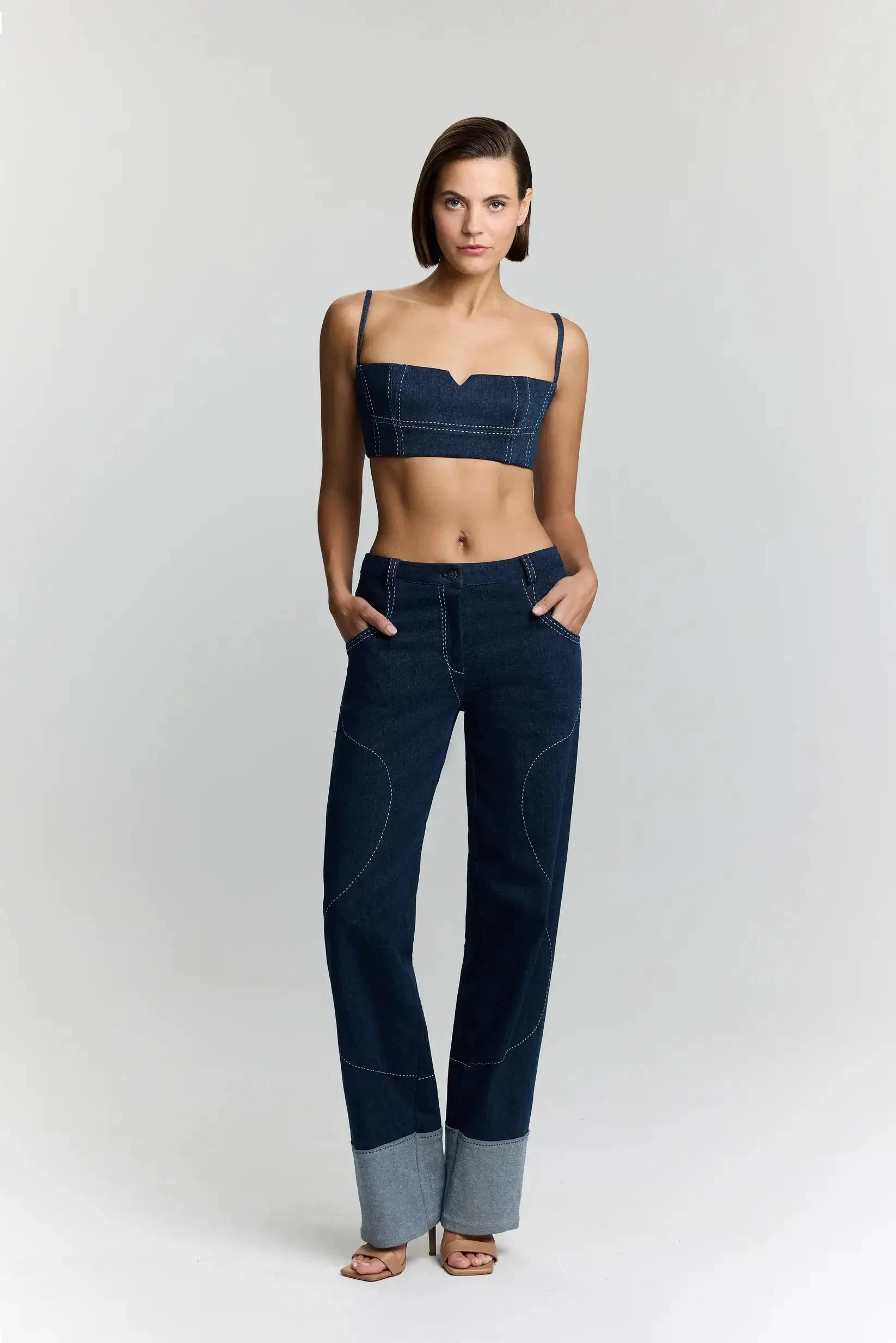 JENDUE Clementine Denim Jean - High Waisted Wide Leg by Jendue US