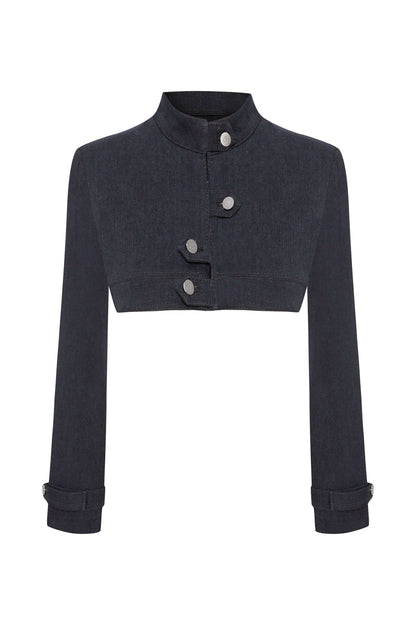 JENDUE Dark Dreams Denim Jacket - Cropped & Stylish by Jendue