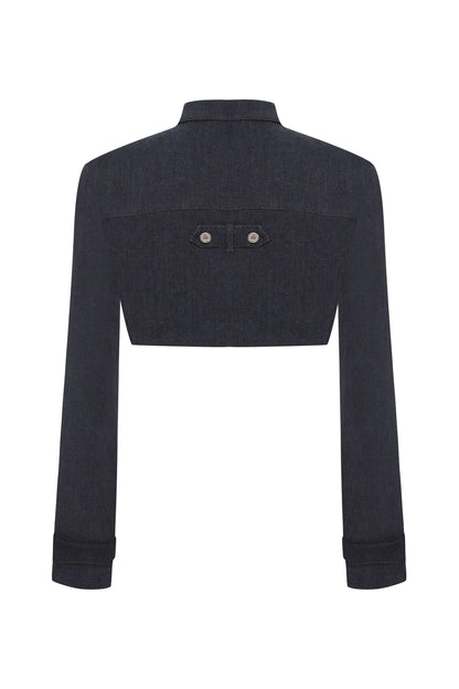 JENDUE Dark Dreams Denim Jacket - Cropped & Stylish by Jendue
