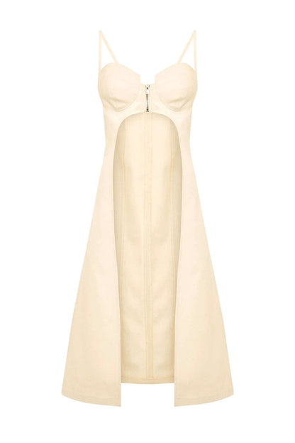 JENDUE Davidson Denim Dress - Stylish Strappy Midi Dress by Jendue
