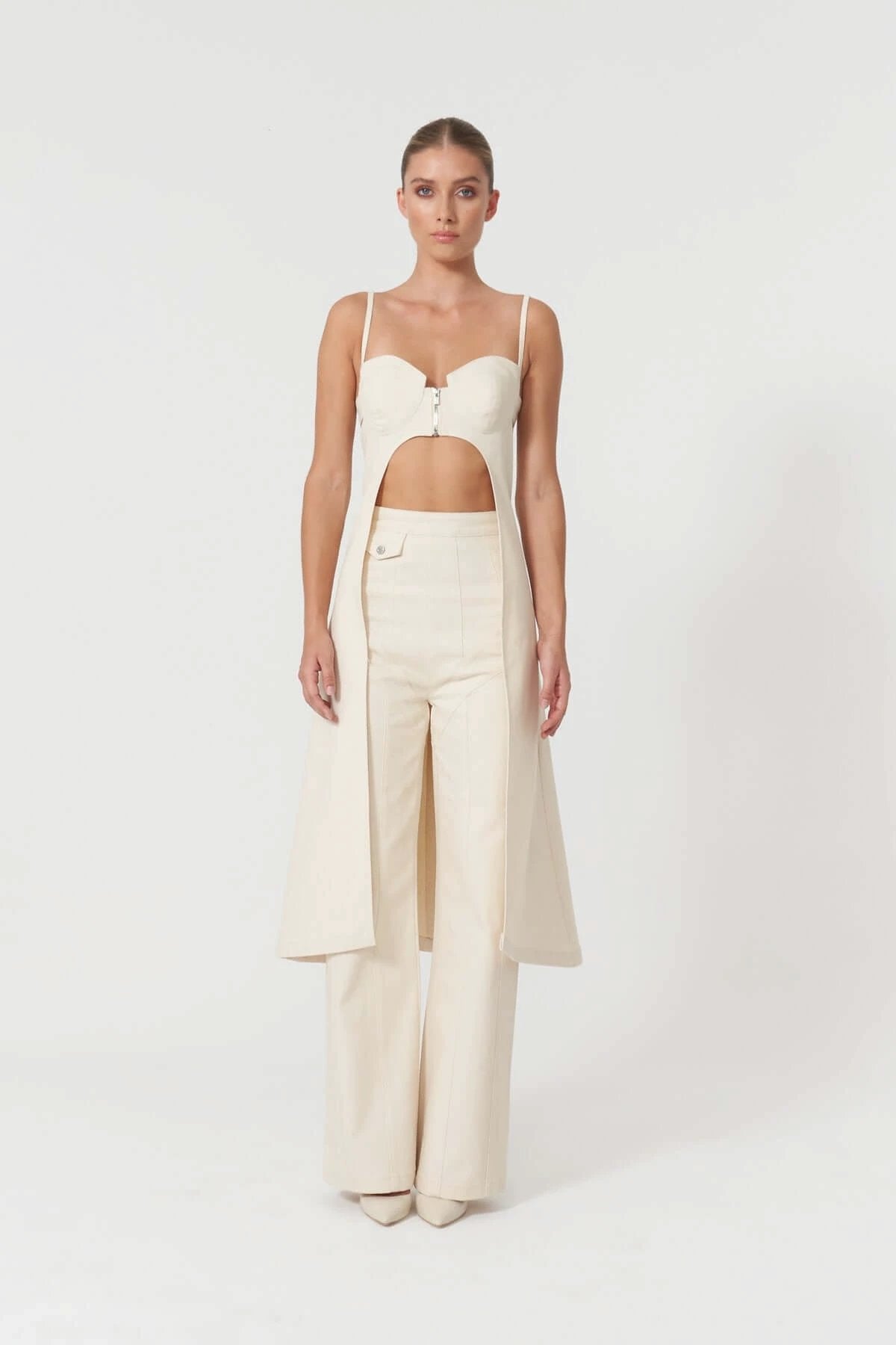 JENDUE Davidson Denim Dress - Stylish Strappy Midi Dress by Jendue