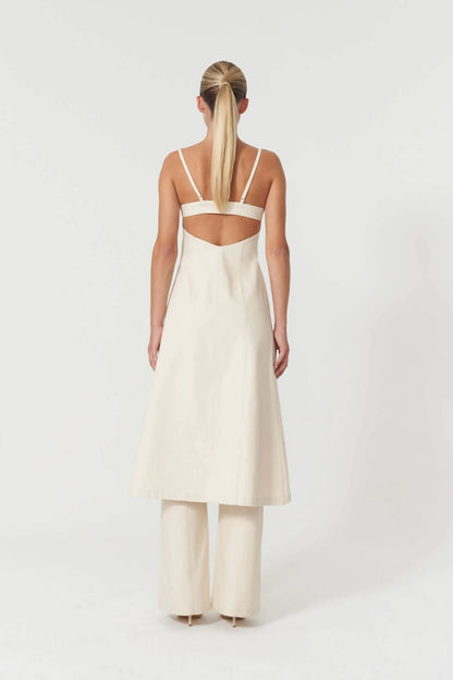 JENDUE Davidson Denim Dress - Stylish Strappy Midi Dress by Jendue