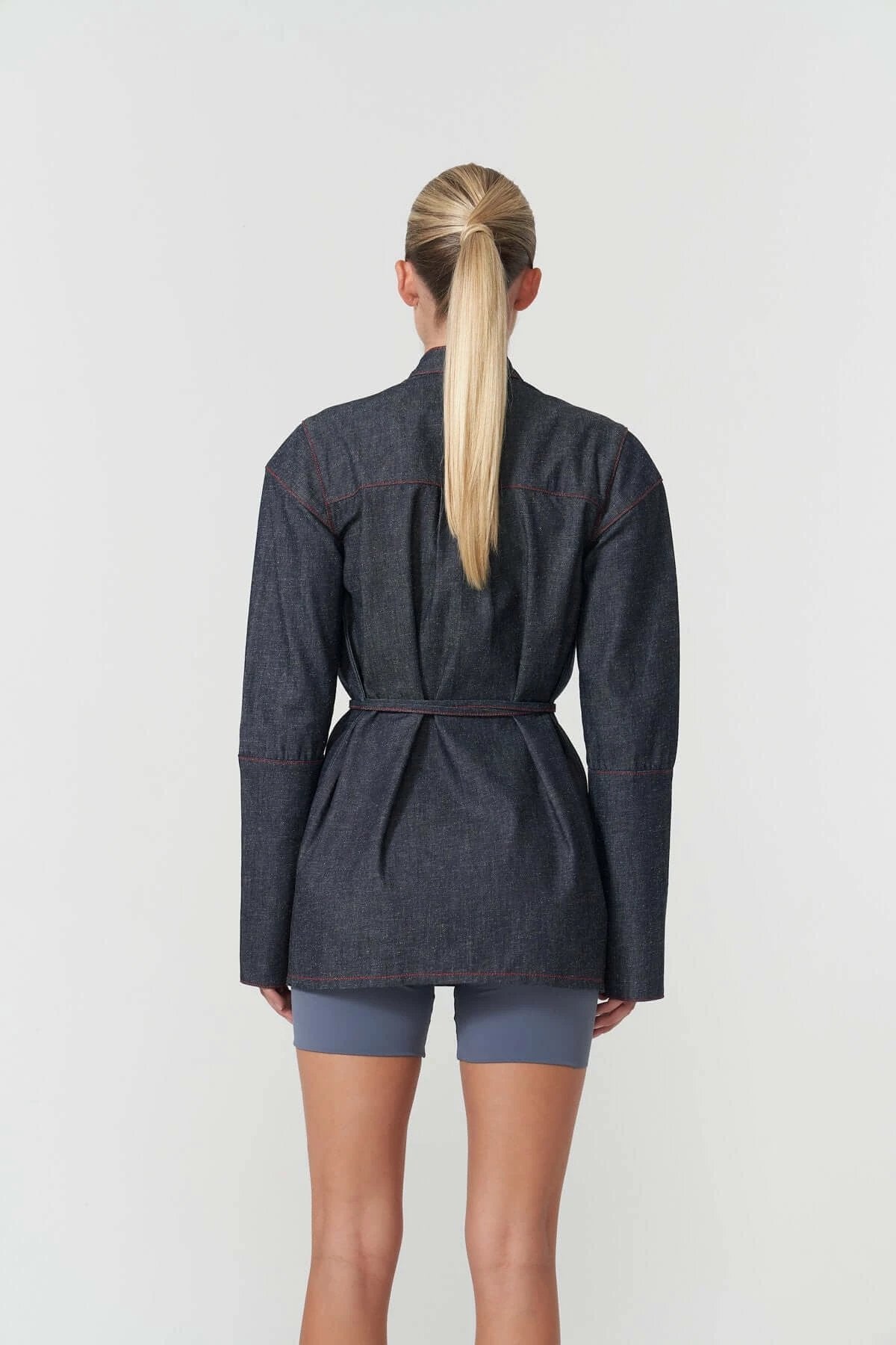 JENDUE Davidson Double Collar Denim Shirt - Women's Blouse by Jendue