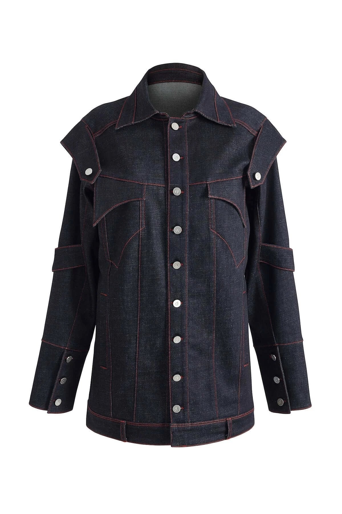 JENDUE Davidson Relaxed Fit Denim Jacket - Dark Wash by Jendue