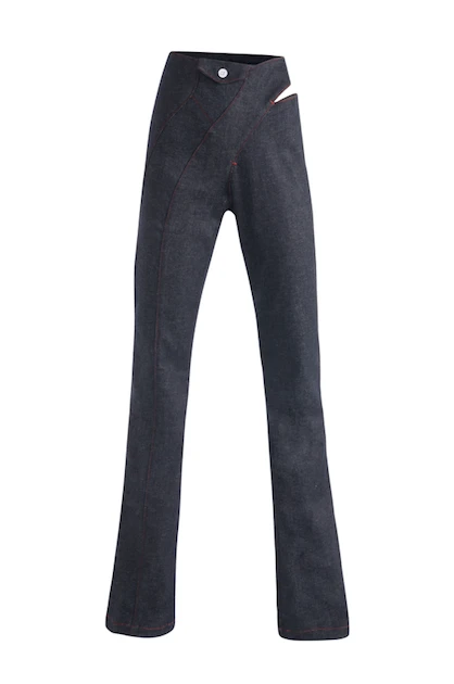 JENDUE Davidson Wide Leg Denim Jean - Unique Cut-Out Style by Jendue