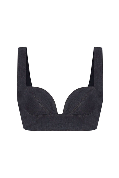 JENDUE Dreams Denim Crop Top - Stylish & Trendy Bustier by Jendue