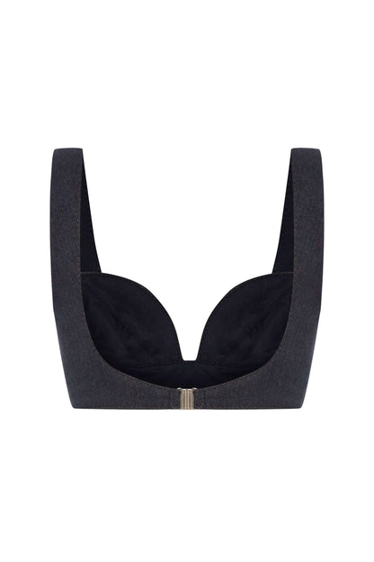 JENDUE Dreams Denim Crop Top - Stylish & Trendy Bustier by Jendue