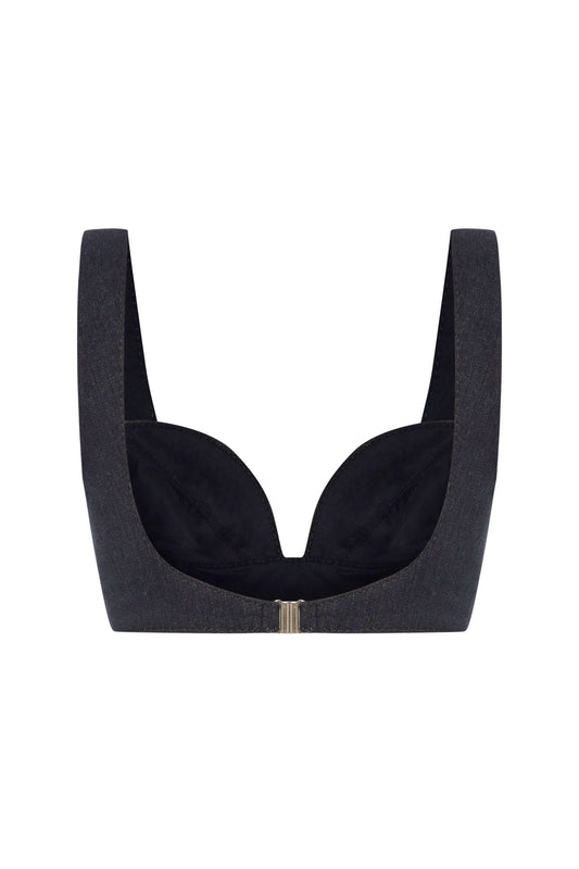 JENDUE Dreams Denim Crop Top - Stylish & Trendy Bustier by Jendue