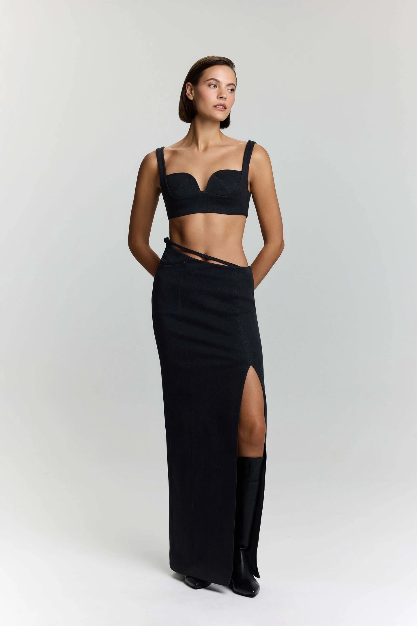 JENDUE Dreams Denim Crop Top - Stylish & Trendy Bustier by Jendue