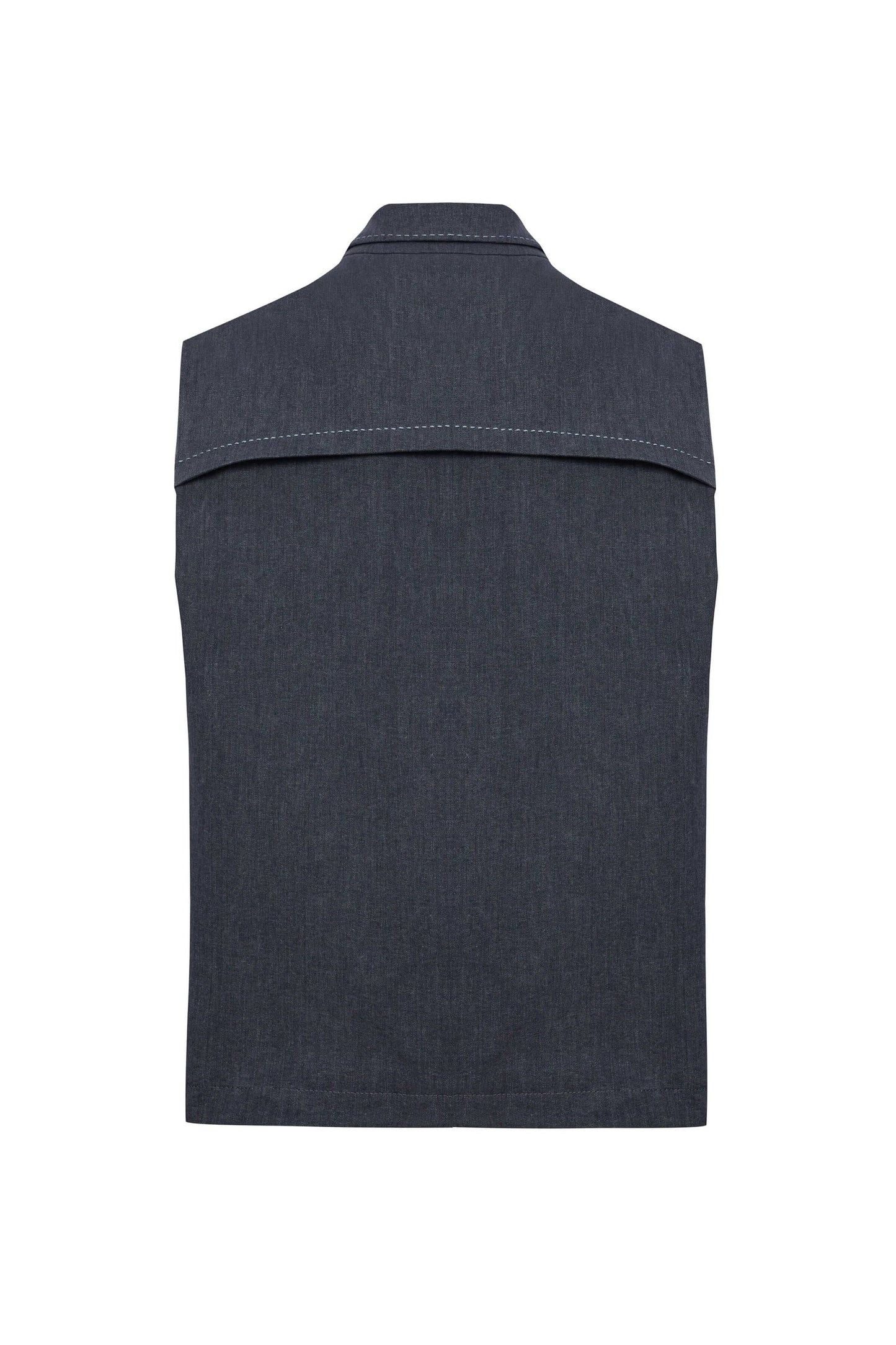 JENDUE Edgar Denim Vest - Men's Sleeveless Utility Jacket by Jendue