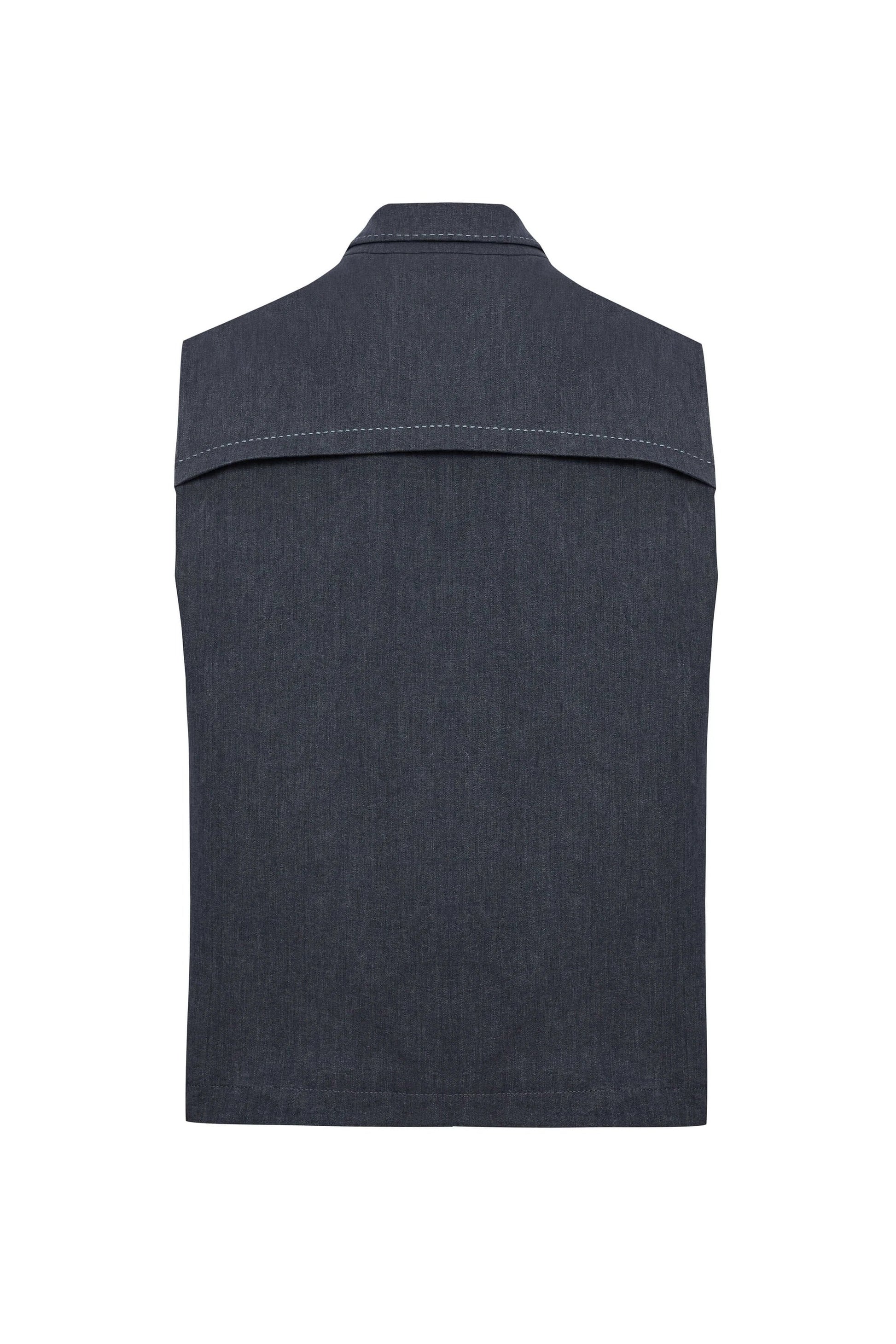 JENDUE Edgar Denim Vest - Men's Sleeveless Utility Jacket by Jendue