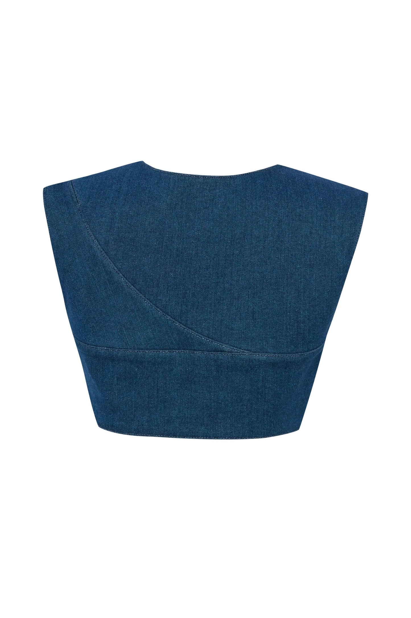 JENDUE Endless Line Denim Crop Top - Unique & Stylish by Jendue