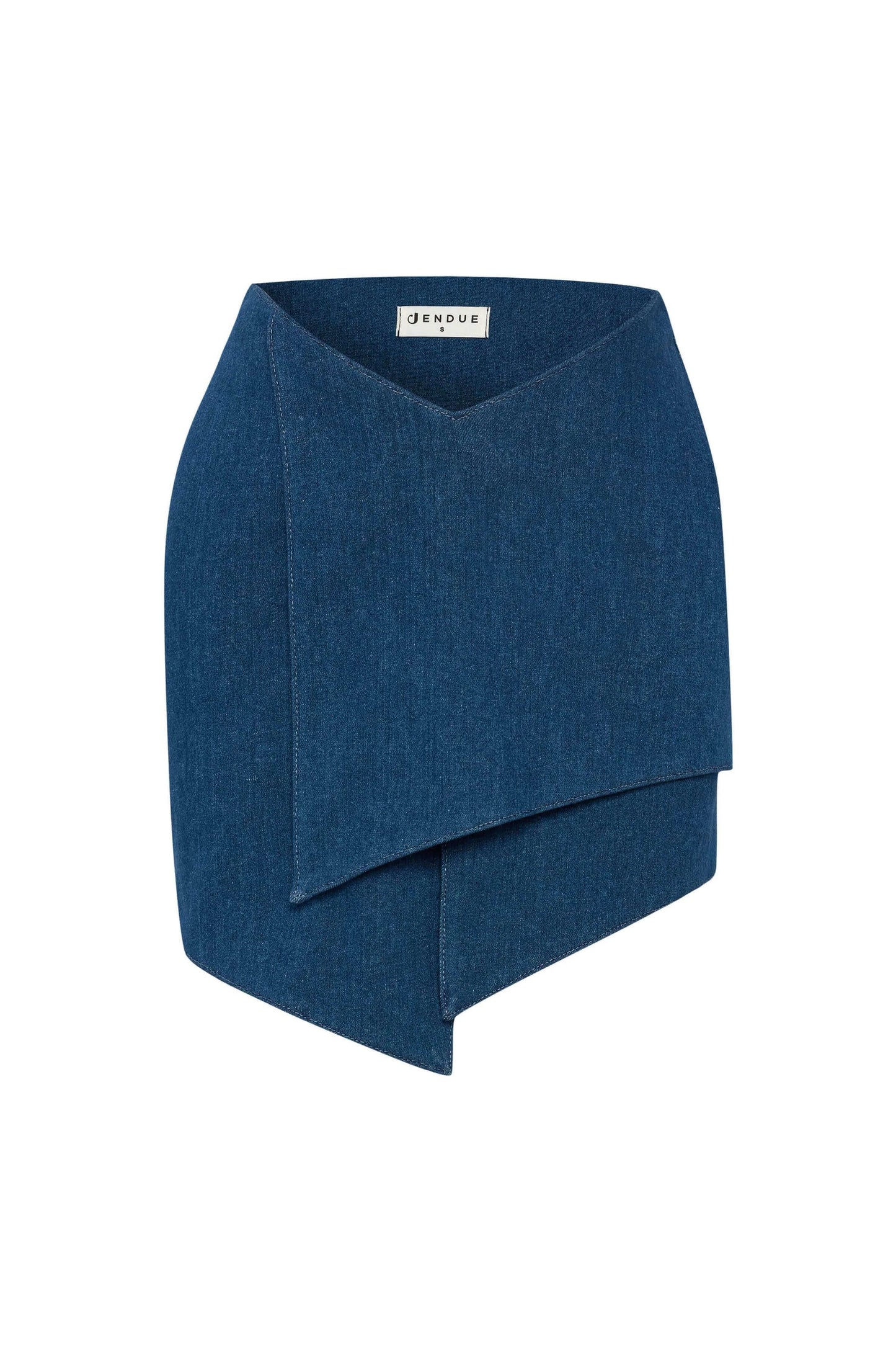 JENDUE Endless Line Denim Mini Skirt - Chic & Modern by Jendue