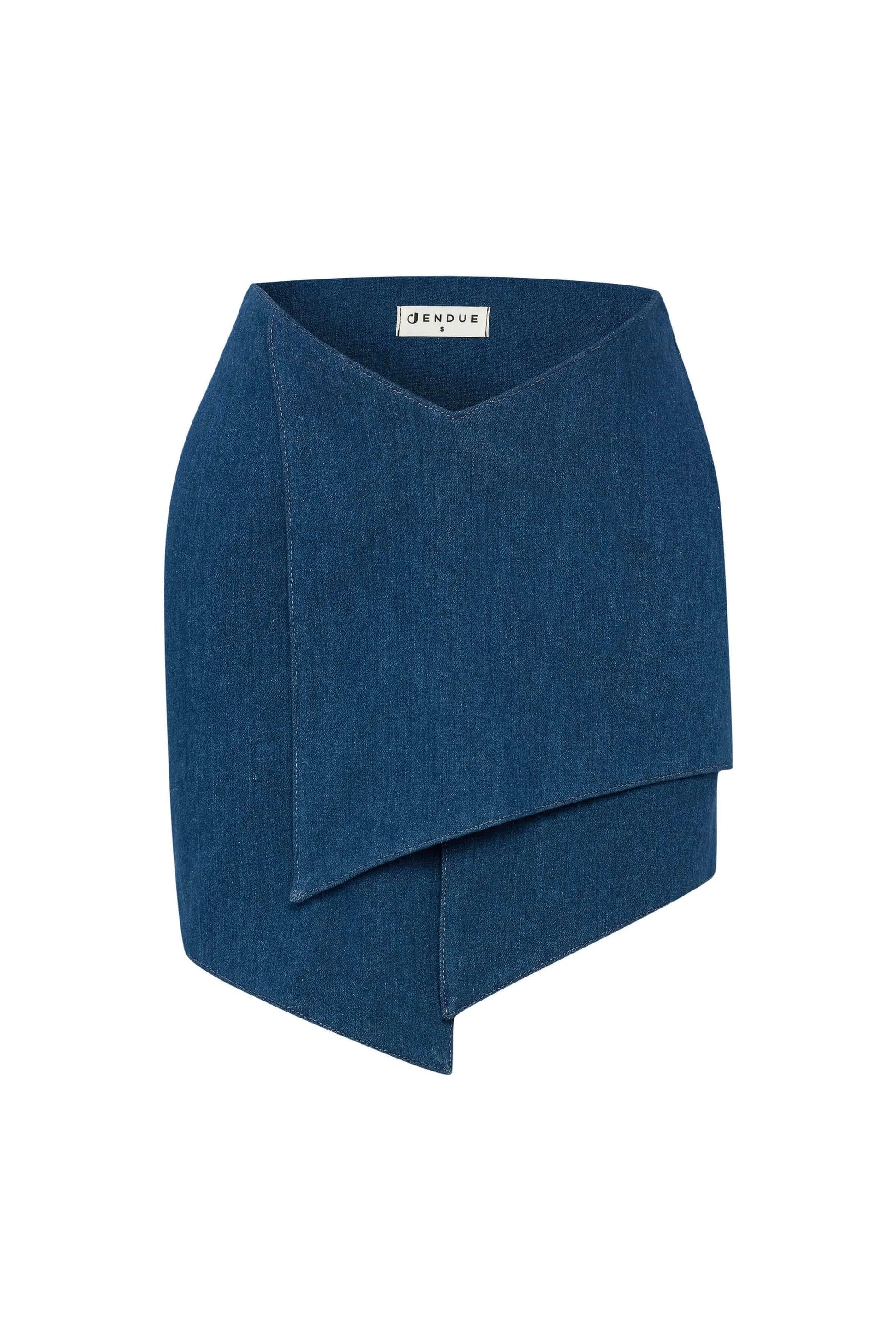 JENDUE Endless Line Denim Mini Skirt - Chic & Modern by Jendue