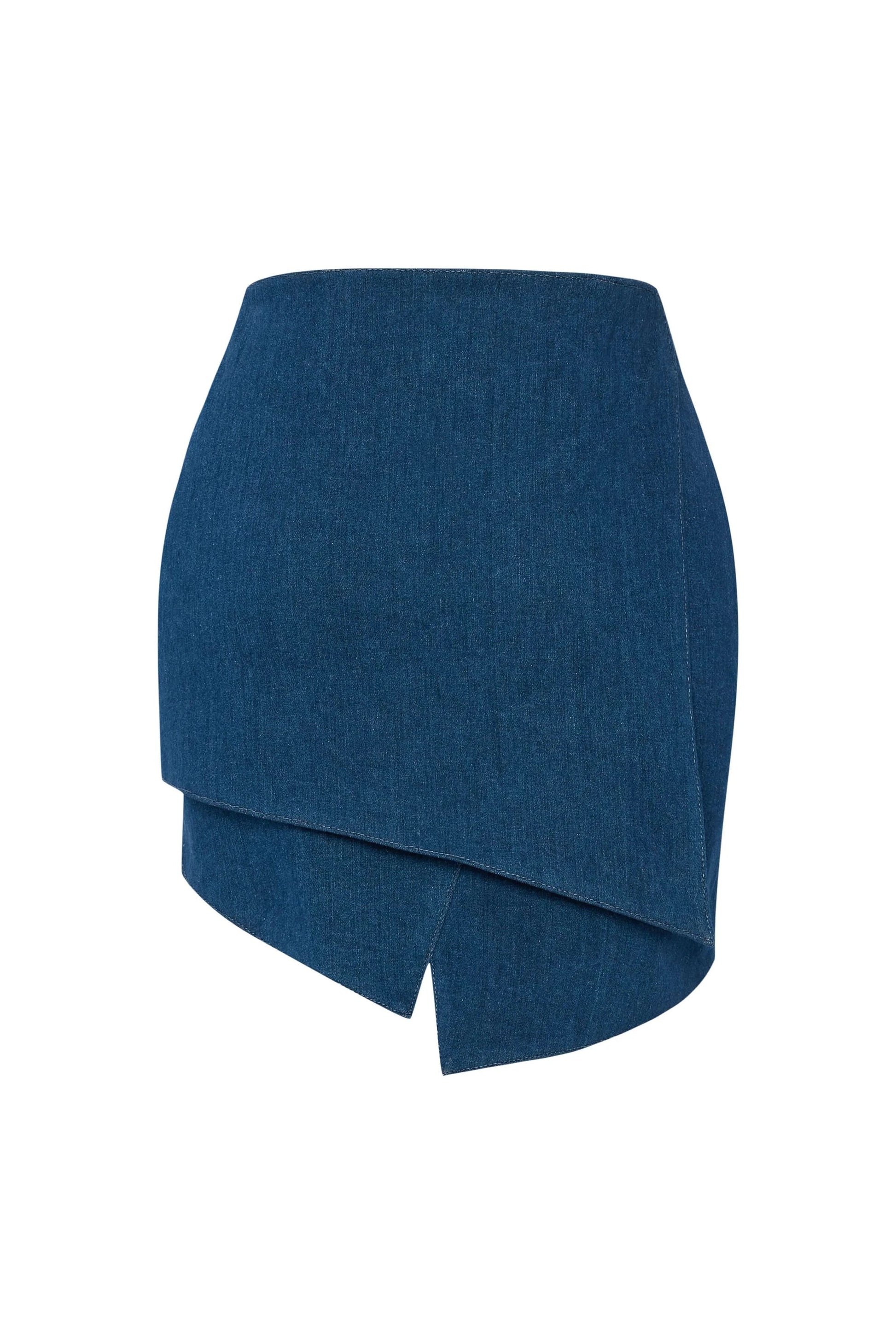 JENDUE Endless Line Denim Mini Skirt - Chic & Modern by Jendue