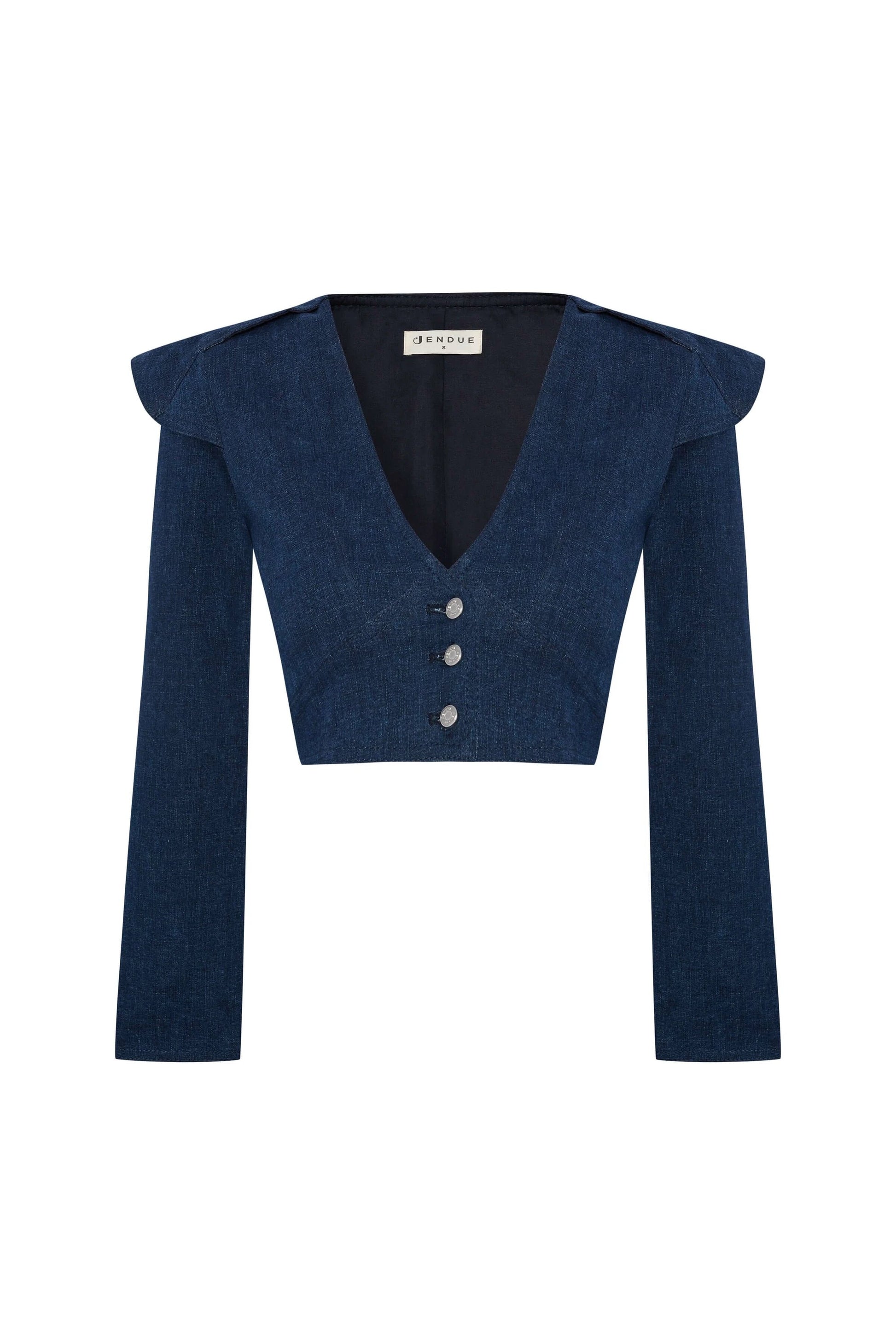 JENDUE Harmony Denim Jacket - Cropped & Stylish Outerwear by Jendue