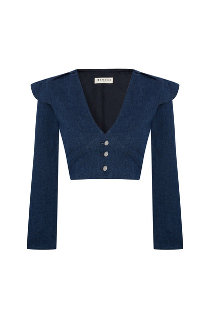 JENDUE Harmony Denim Jacket - Cropped & Stylish Outerwear by Jendue