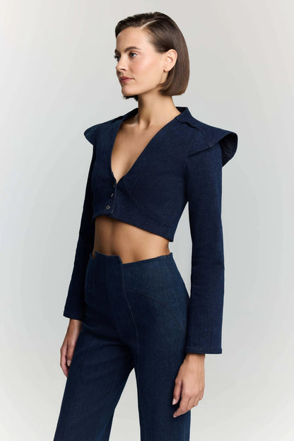 JENDUE Harmony Denim Jacket - Cropped & Stylish Outerwear by Jendue