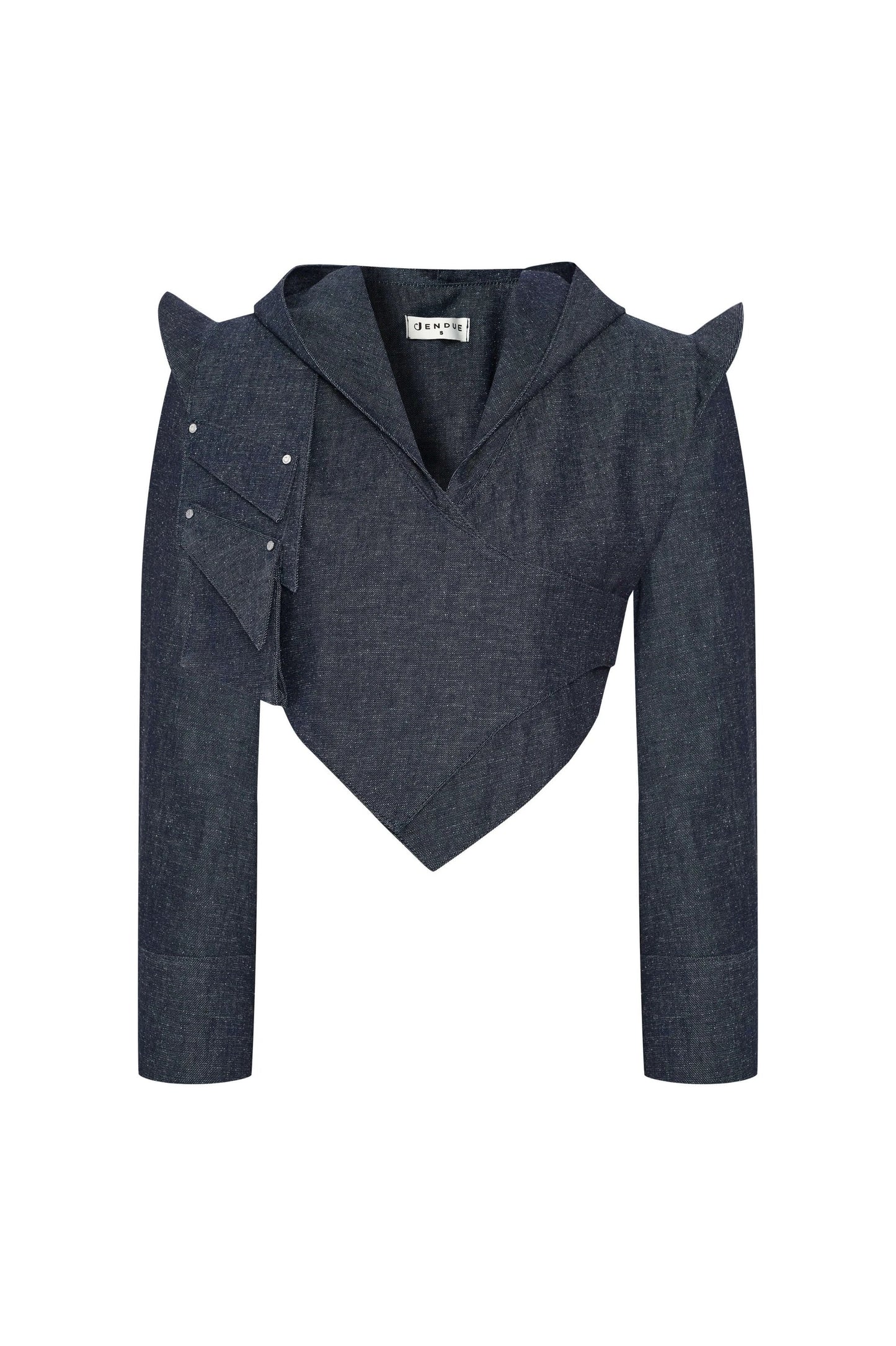JENDUE High Frequencies Denim Jacket - Unique Cropped Style by Jendue