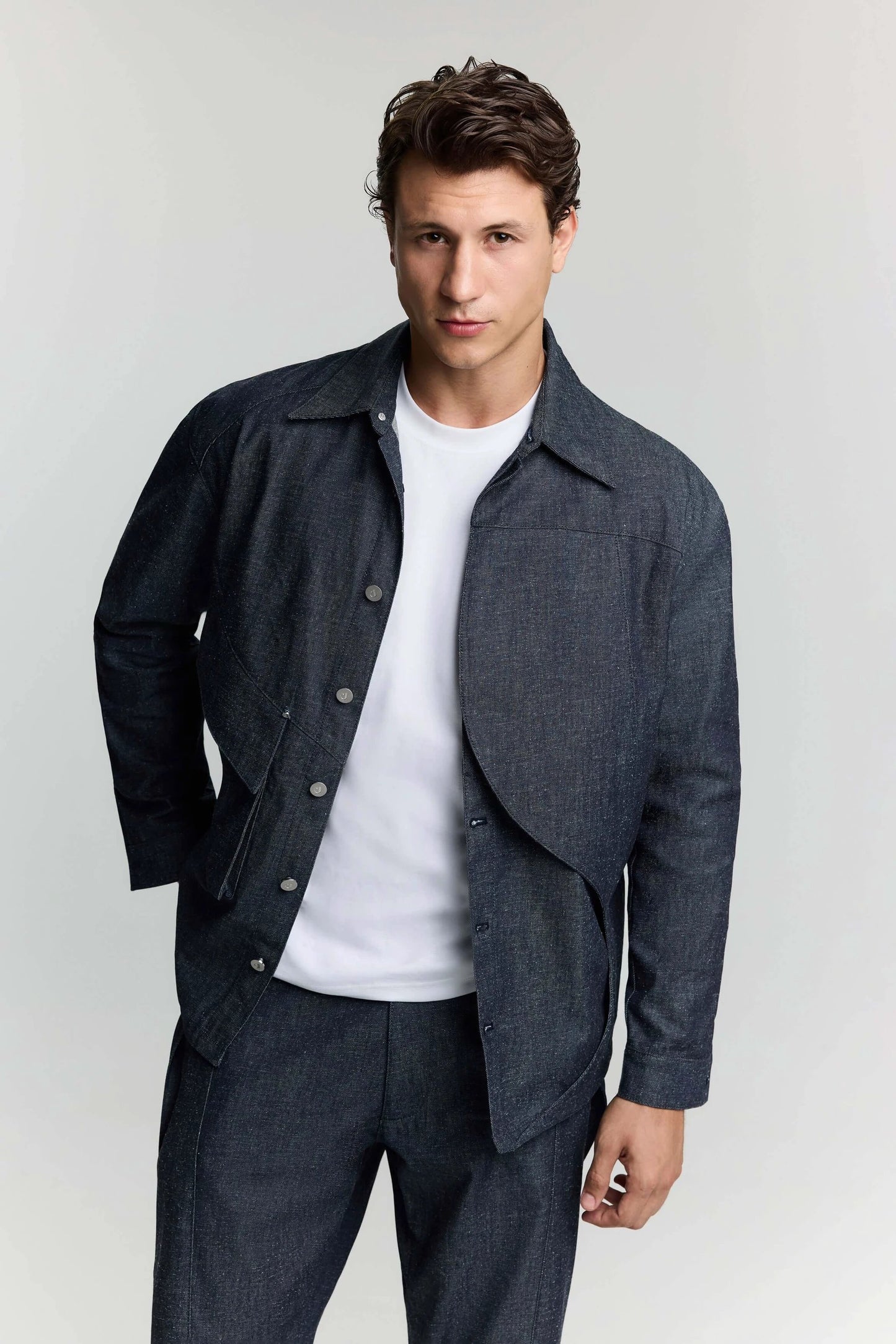 JENDUE Layered Denim Jacket - Unique Style & Comfort by Jendue