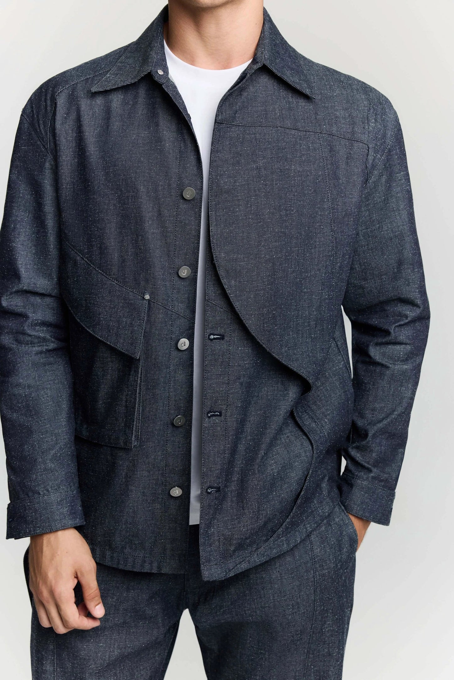 JENDUE Layered Denim Jacket - Unique Style & Comfort by Jendue