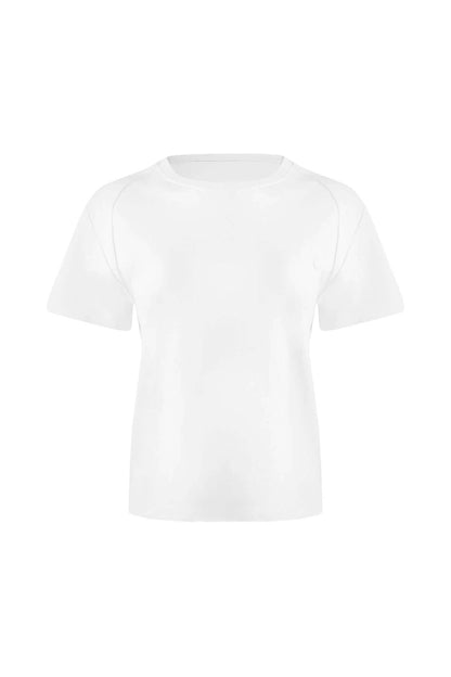 JENDUE Lena Denim T-shirt - White, Black, Grey, Purple by Jendue