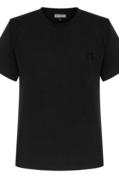 JENDUE Lena Denim T-shirt - White, Black, Grey, Purple by Jendue