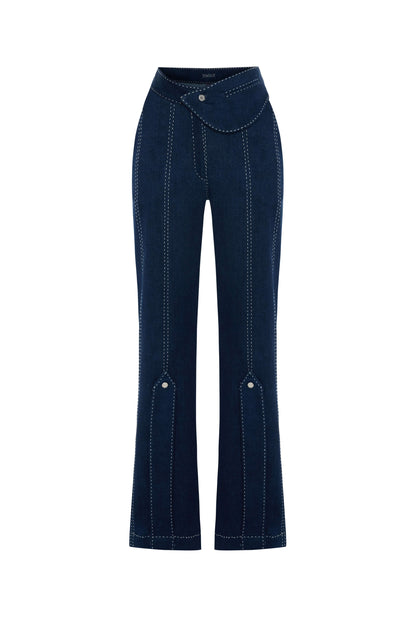 Sylvie Muse Denim Pants – Midnight Blue