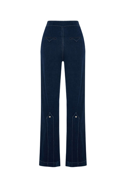 Sylvie Muse Denim Pants – Midnight Blue