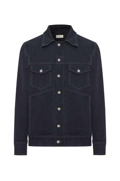 JENDUE Livorno Denim Jacket - Men's Dark Wash Jean Jacket by Jendue